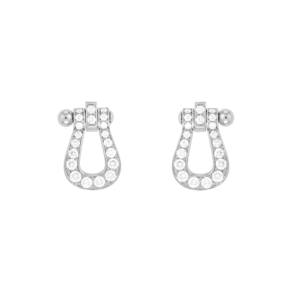 [Fred]FORCE 10 FULL DIAMOND STUD EARRINGS MINI MODEL