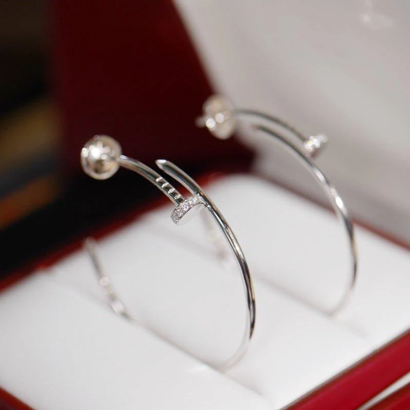 [Cartier]JUSTE EARRINGS DIAMONDS 1.8MM