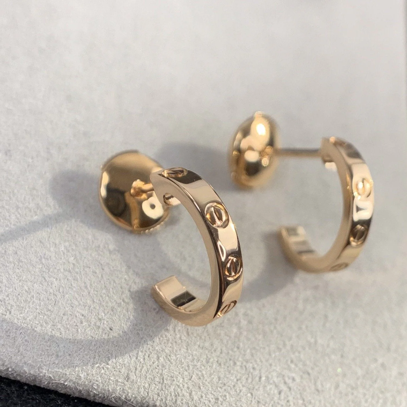 [Cartier]LOVE EARRINGS 2.65MM PINK GOLD