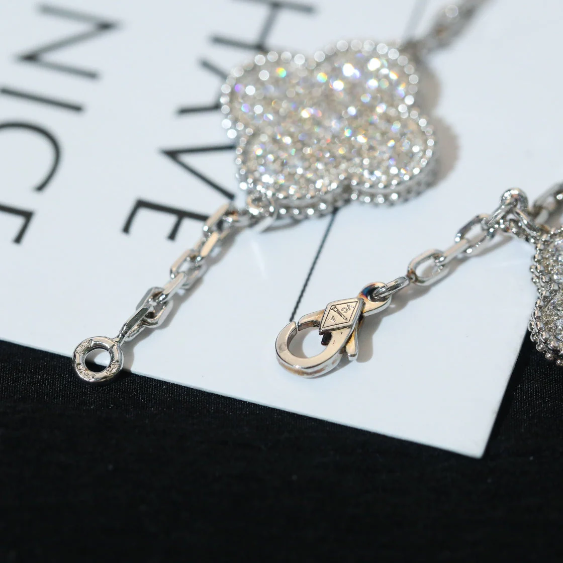 [Van Cleef & Arpels] BRACELET 5 MOTIF SILVER DIAMOND PAVED