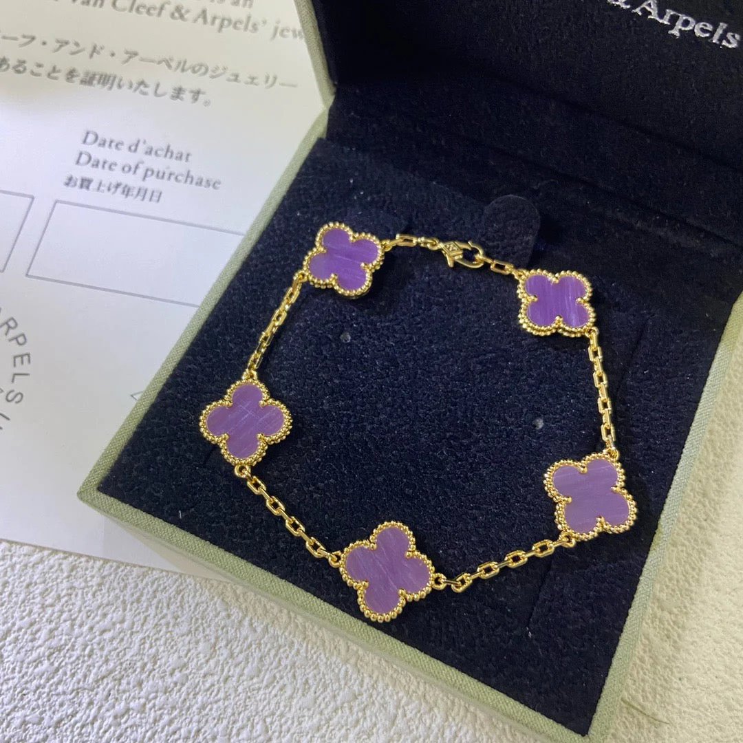 [Van Cleef & Arpels]  5 MOTIFS  PURPLE VIOLET BRACELET