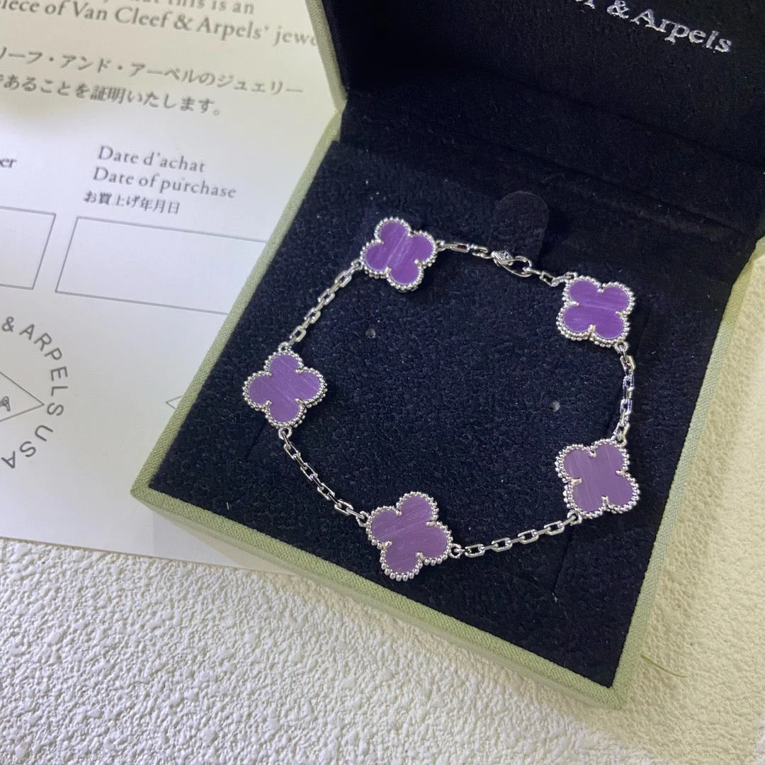 [Van Cleef & Arpels]  5 MOTIFS  PURPLE VIOLET BRACELET