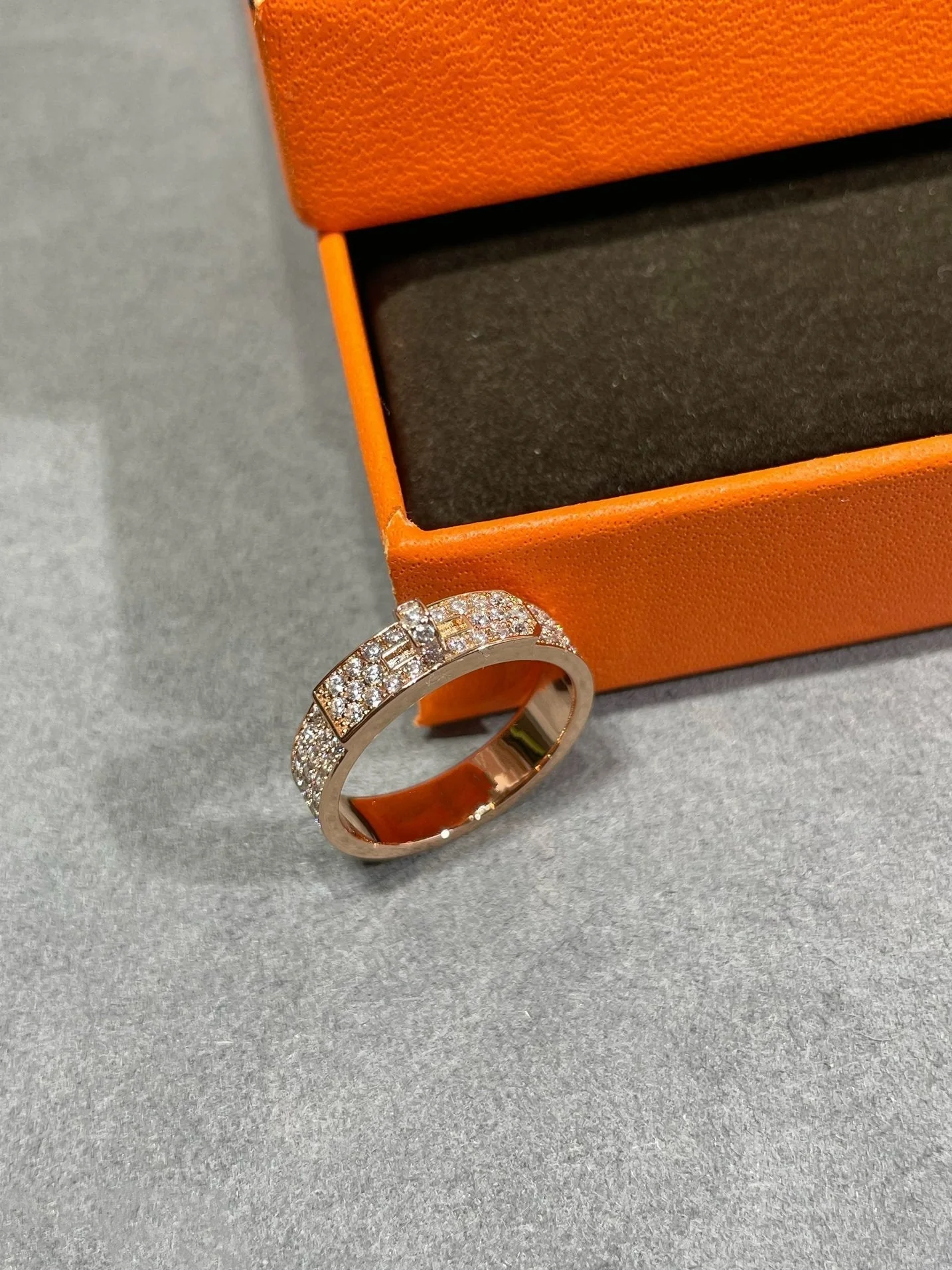 [Hermes]KELLY PINK GOLD DIAMOND RING