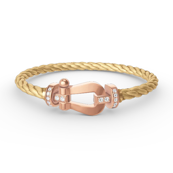 [Fred]FORCE LARGE HORSESHOE HALF DIAMOND BRACELET ROSE GOLD