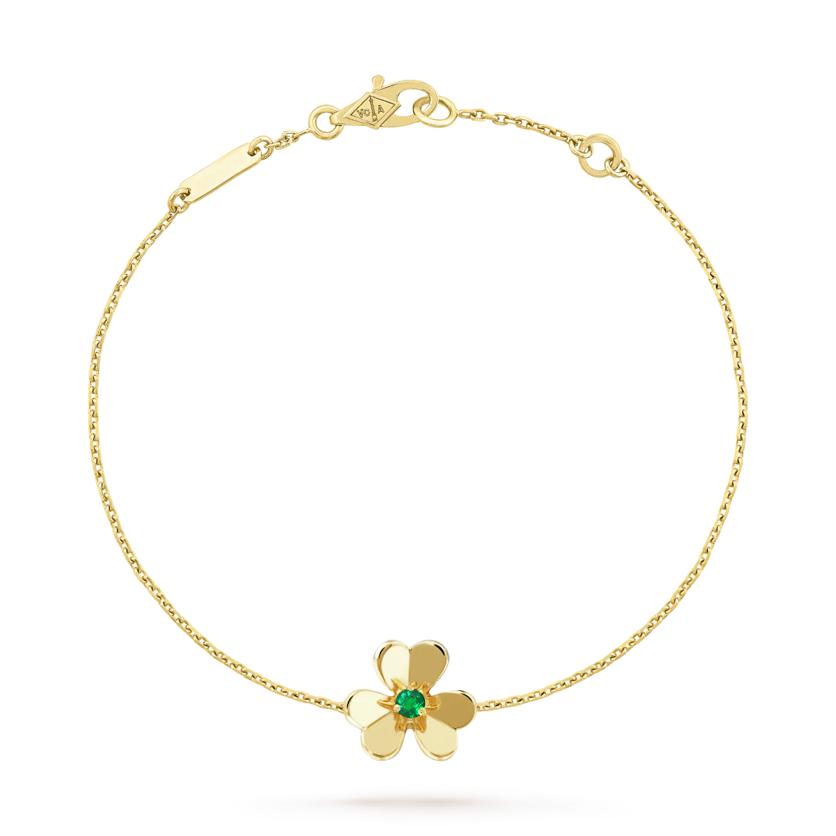 [Van Cleef & Arpels]FRIVOLE GOLD FLOWER PINK MALACHITE BRACELET
