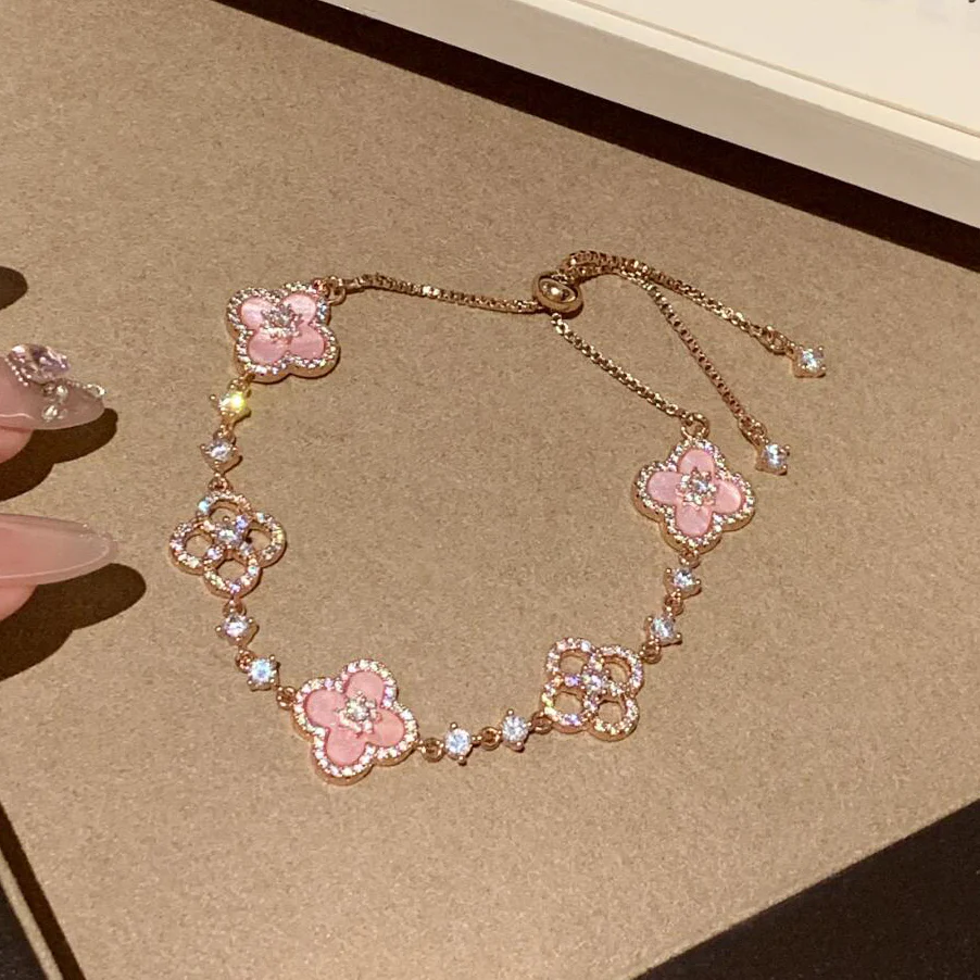 [Van Cleef & Arpels] 5 MOTIF PINK BLUE RED WHITE BRACELET