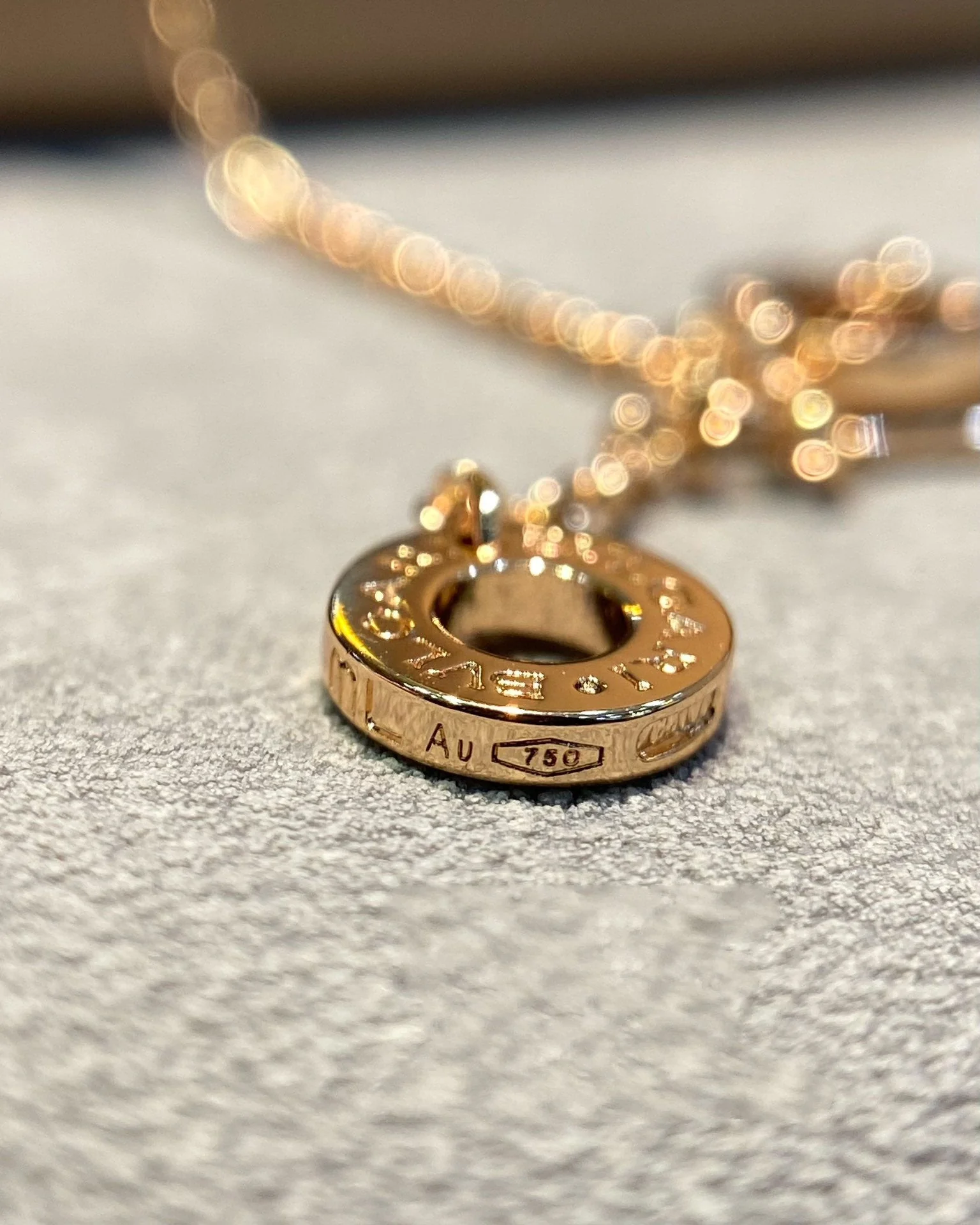 [Bulgari]DREAM MALACHITE DIAMOND PAVED PINK GOLD NECKLACE