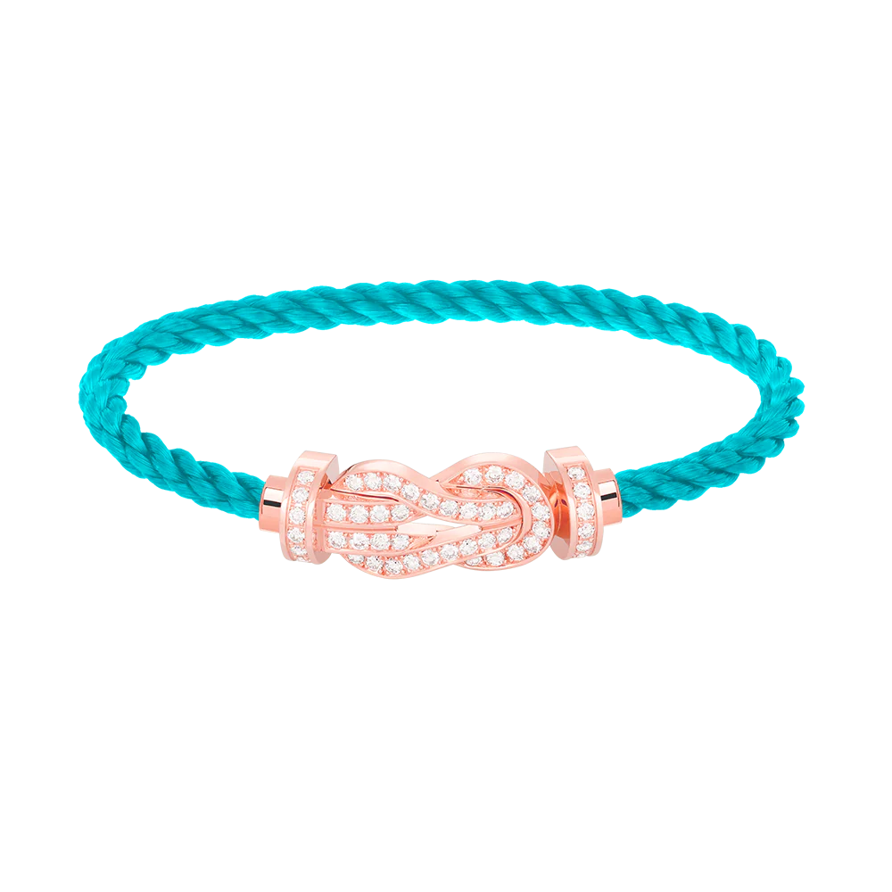 [Fred]CHANCE LARGE 8 FIGURE BUCKLE FULL DIAMOND BRACELET ROSE GOLD