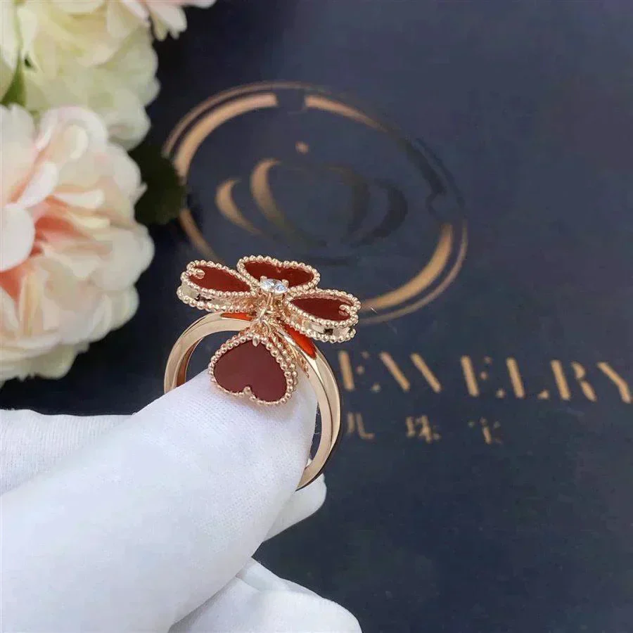 [Van Cleef & Arpels]SWEET CLOVER CARNELIAN RING