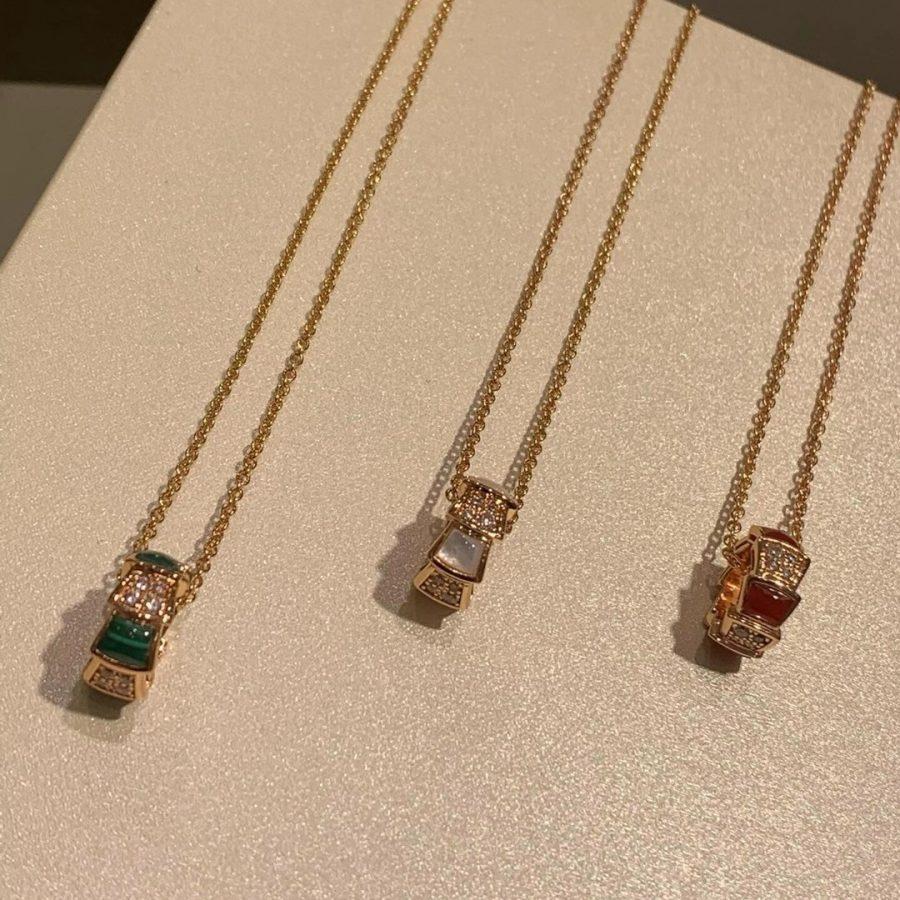 [Bulgari]SERPENTI PEDANT DIAMOND NECKLACE