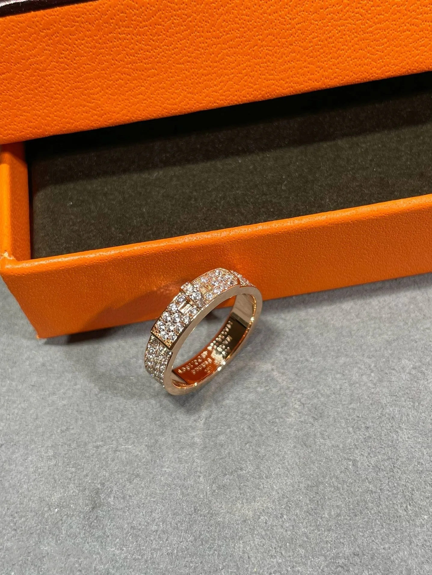 [Hermes]KELLY PINK GOLD DIAMOND RING