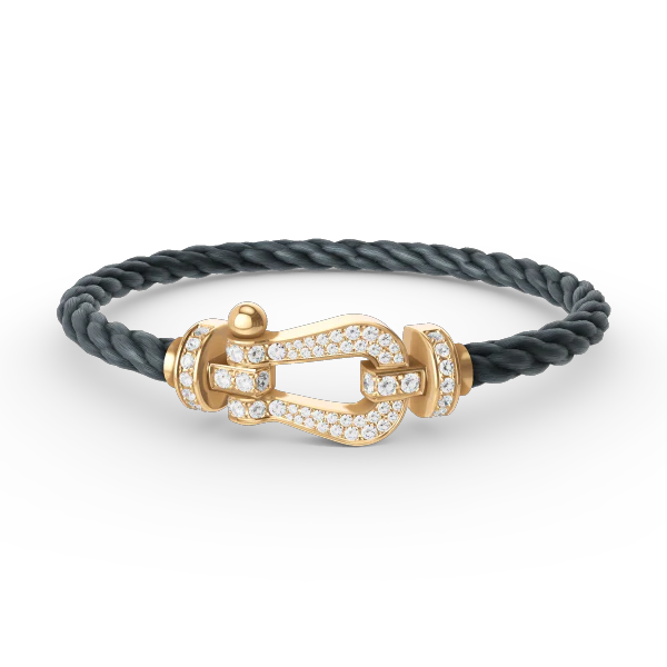 [Fred]FORCE LARGE HORSESHOE FULL DIAMOND BRACELET GOLD
