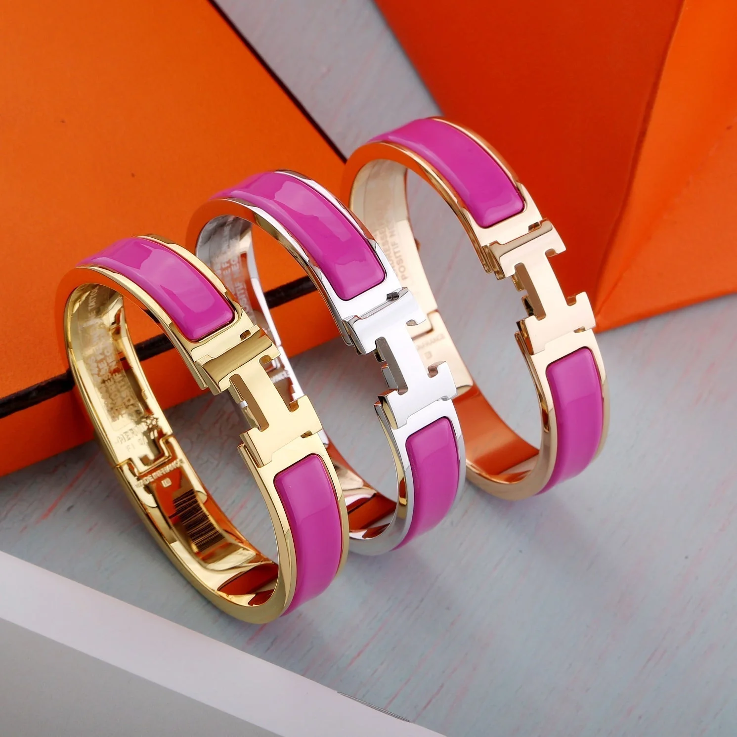 [Hermes]H PURPLE BRACELET