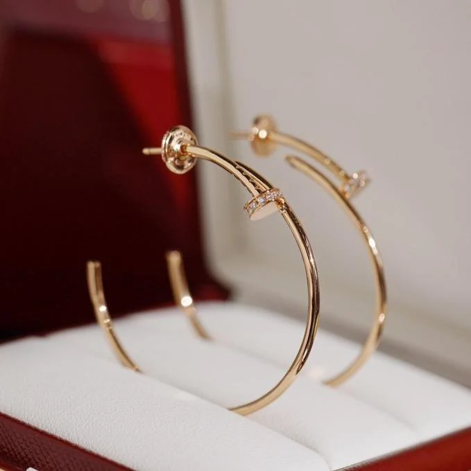 [Cartier]JUSTE EARRINGS DIAMONDS 1.8MM