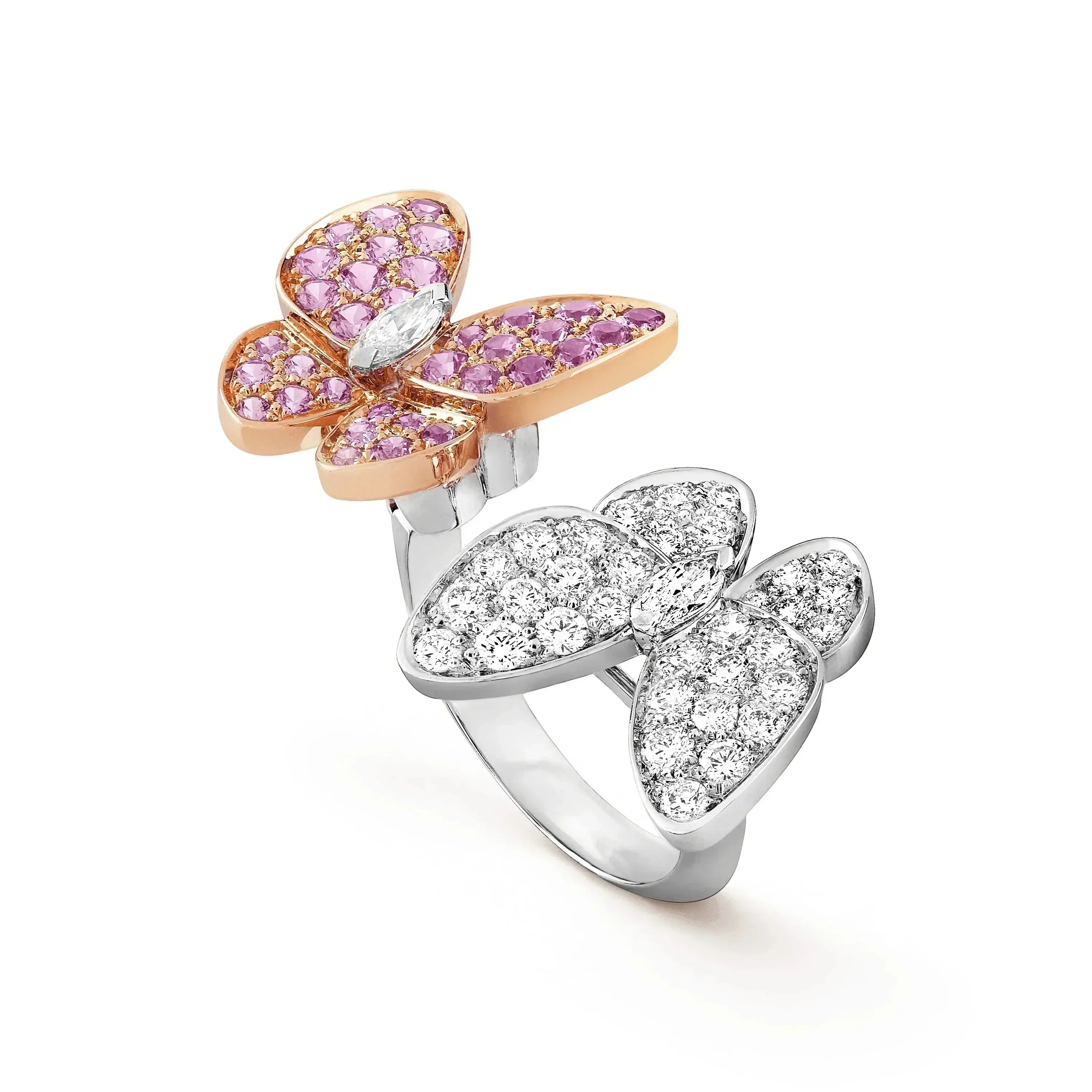 [Van Cleef & Arpels]TWIN BUTTERFLY DIAMOND RING