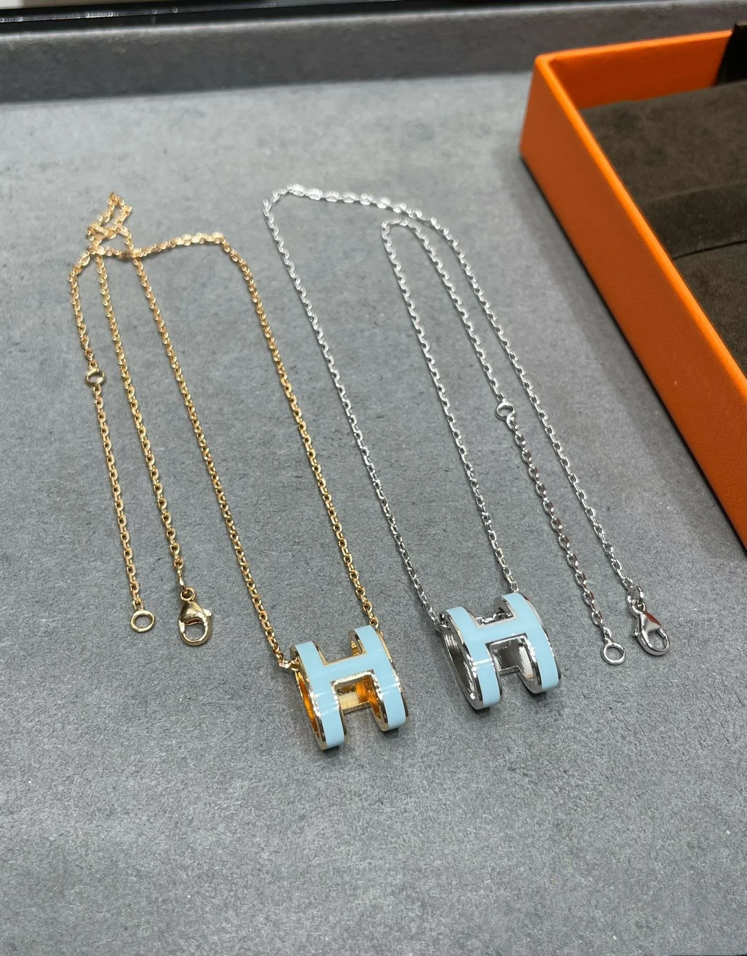 [Hermes]POP H SKY BLUE NECKLACE