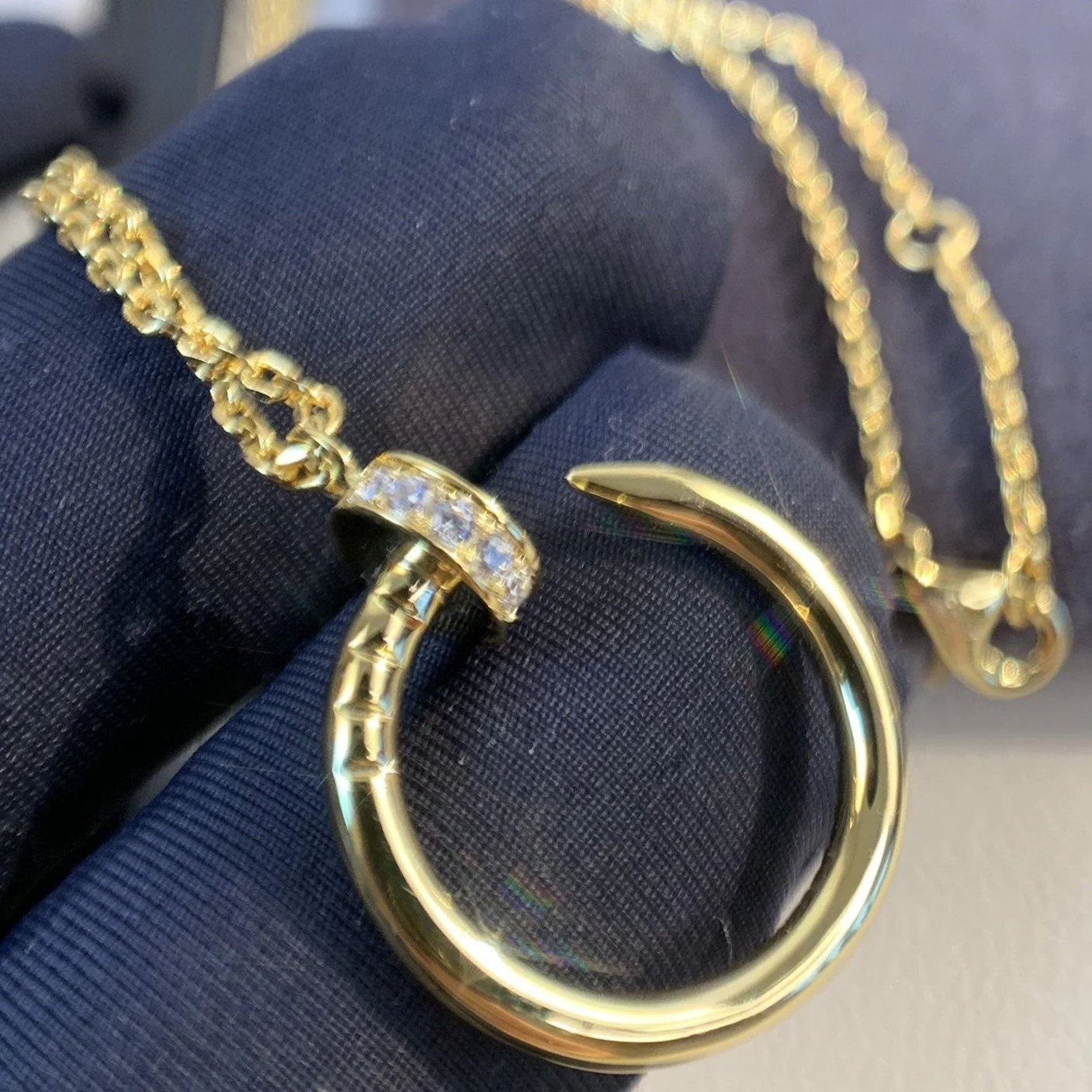 [Cartier]JUSTE NECKLACE GOLD DIAMONDS