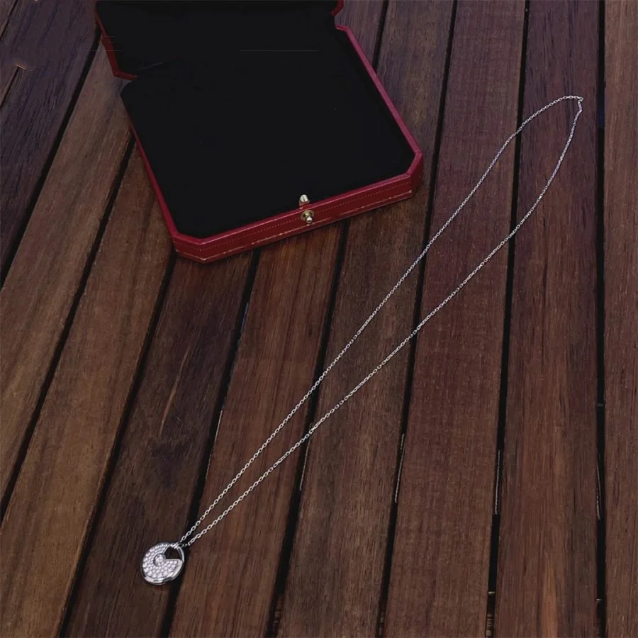 [Cartier]AMULETTE SILVER FULL DIAMOND NECKLACE