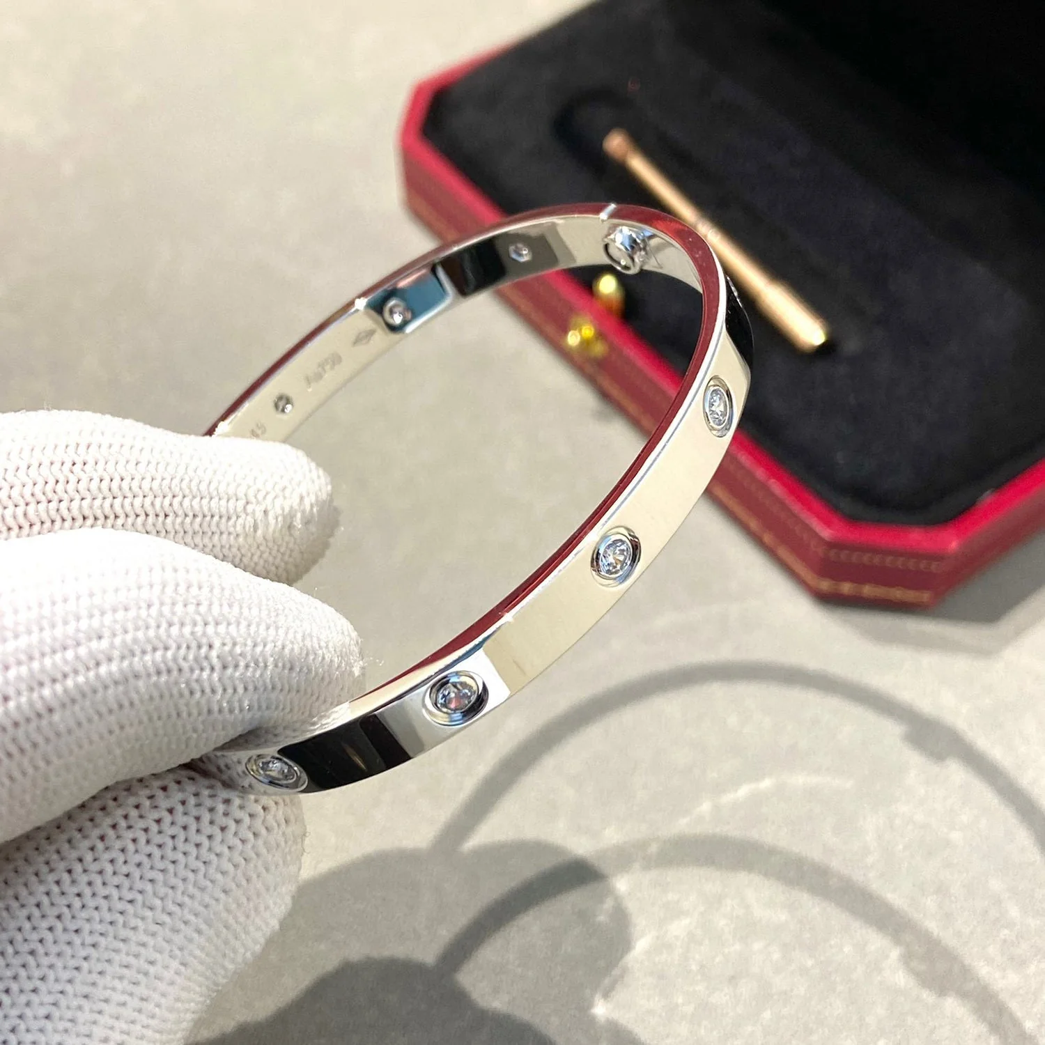 [Cartier]LOVE BRACELET 6.1MM 10 DIAMONDS