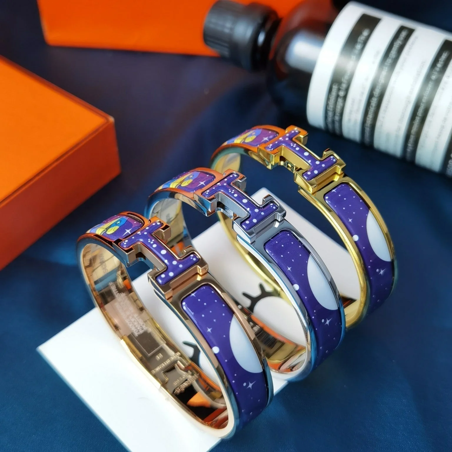 [Hermes]H STAR AND MOON BRACELET 12MM