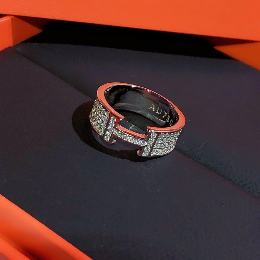 [Hermes]H RING FULL DIAMOND