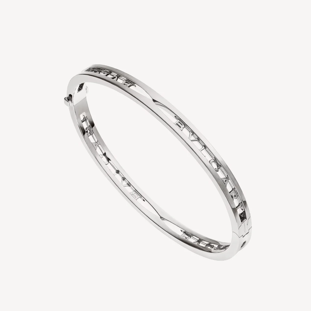 [Bulgari]ZERO 1 SPIRAL LOGO SILVER BRACELET