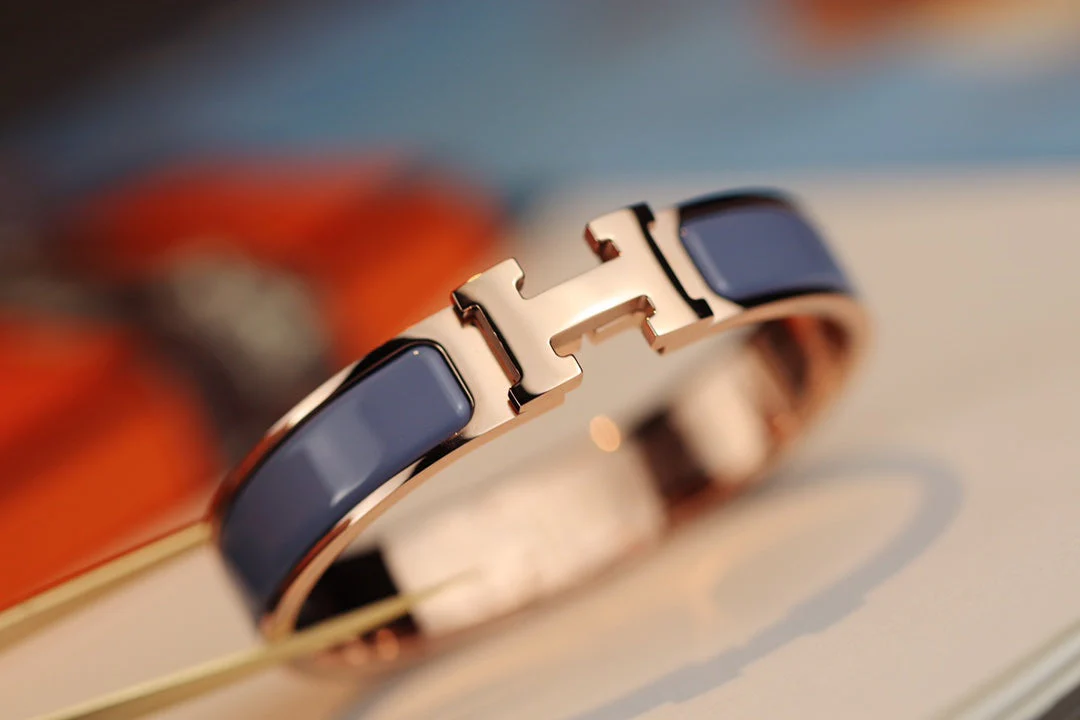 [Hermes]H BRACELET 12MM BLUE GRAY
