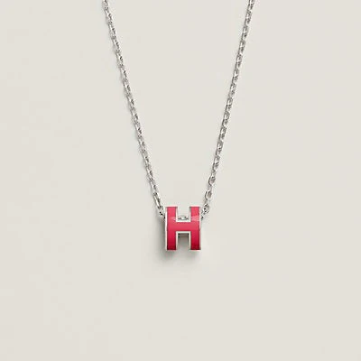 [Hermes]H NECKLACE PINK