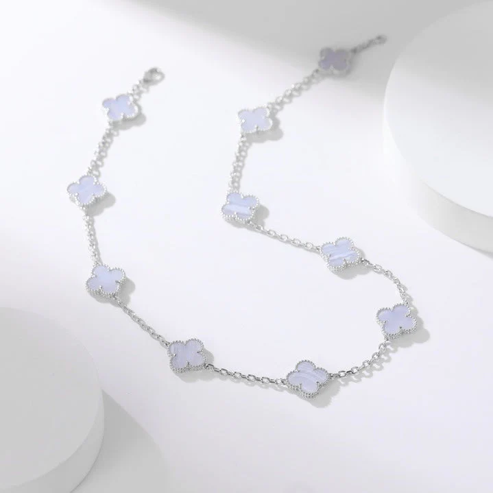 [Van Cleef & Arpels] 10 MOTIFS PURPLE CHALCEDONY NECKLACE