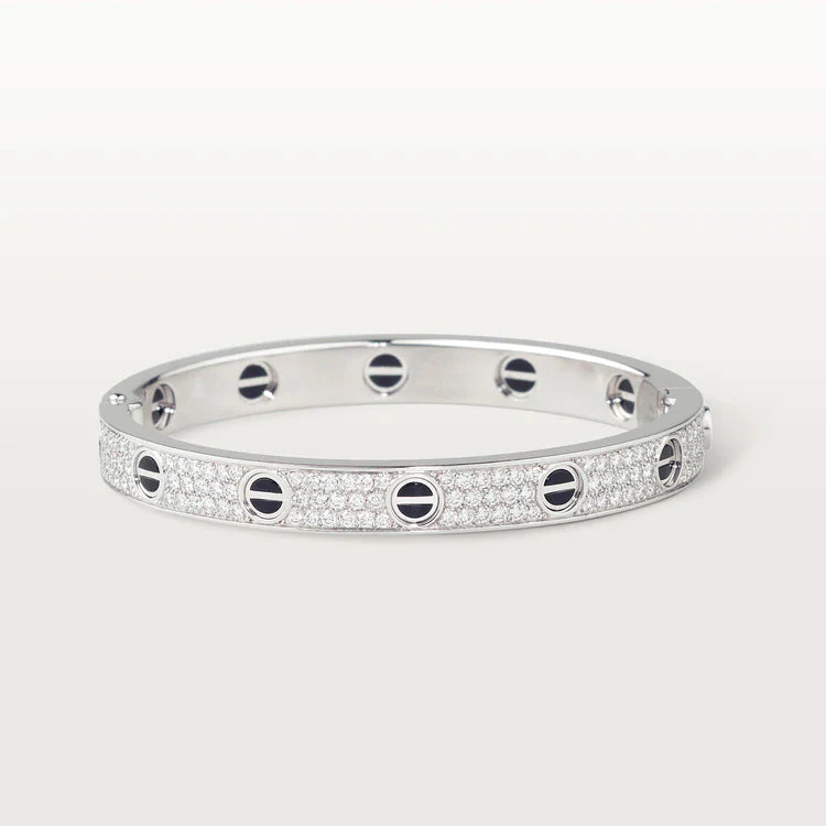 [Cartier]LOVE BRACELET 6.1MM DIAMOND-PAVED CERAMIC