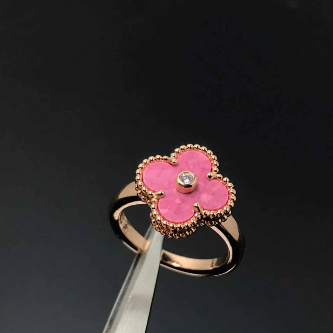 [Van Cleef & Arpels] RHODONITE ROSE GOLD RING