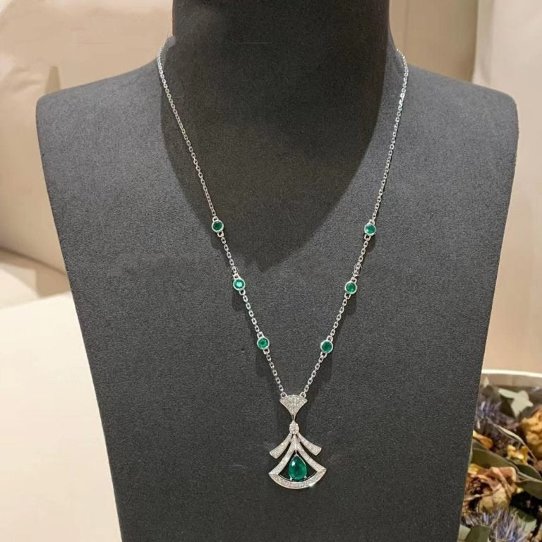 [Bulgari]DREAM NECKLACE MALACHITE DIAMOND SILVER