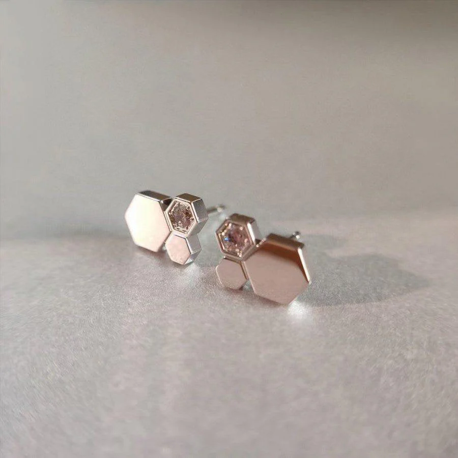 [Chaumet]BEE LOVE SILVER DIAMOND EARRINGS