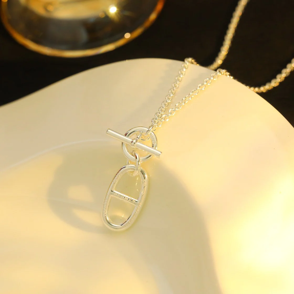 [Hermes]HM CHAINE D'ANCRE PENDANT NECKLACE STERLING SILVER