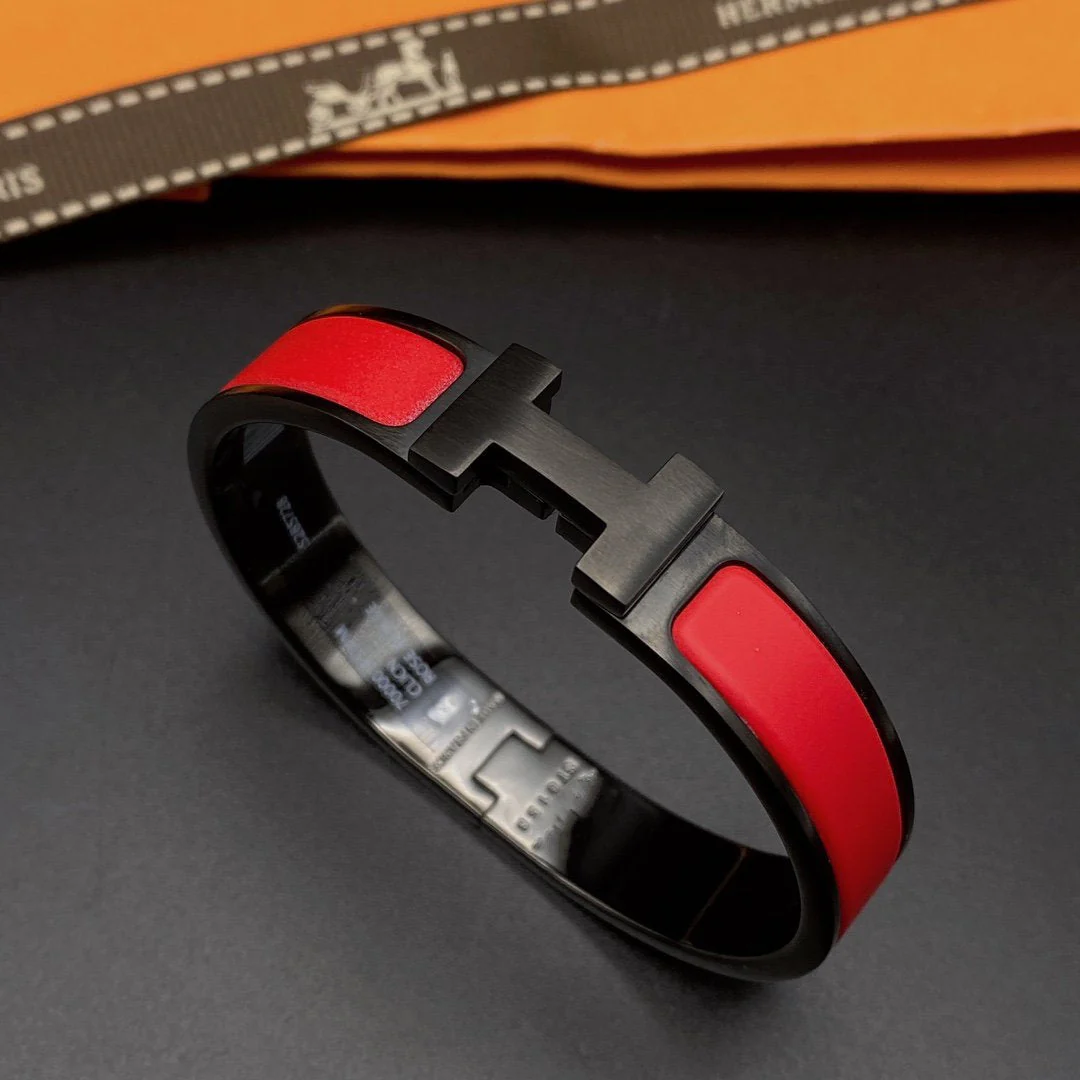 [Hermes]CLIC HM SO BLACK RED BRACELET