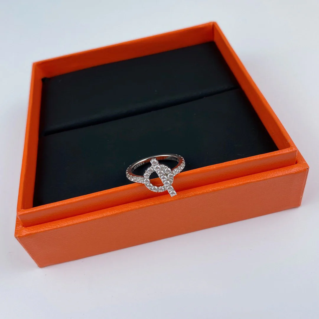 [Hermes]ECHAPPEE RING SILVER DIAMOND