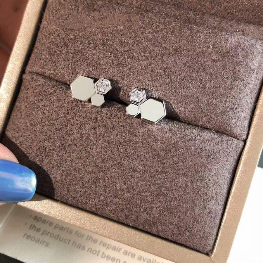 [Chaumet]BEE LOVE SILVER DIAMOND EARRINGS
