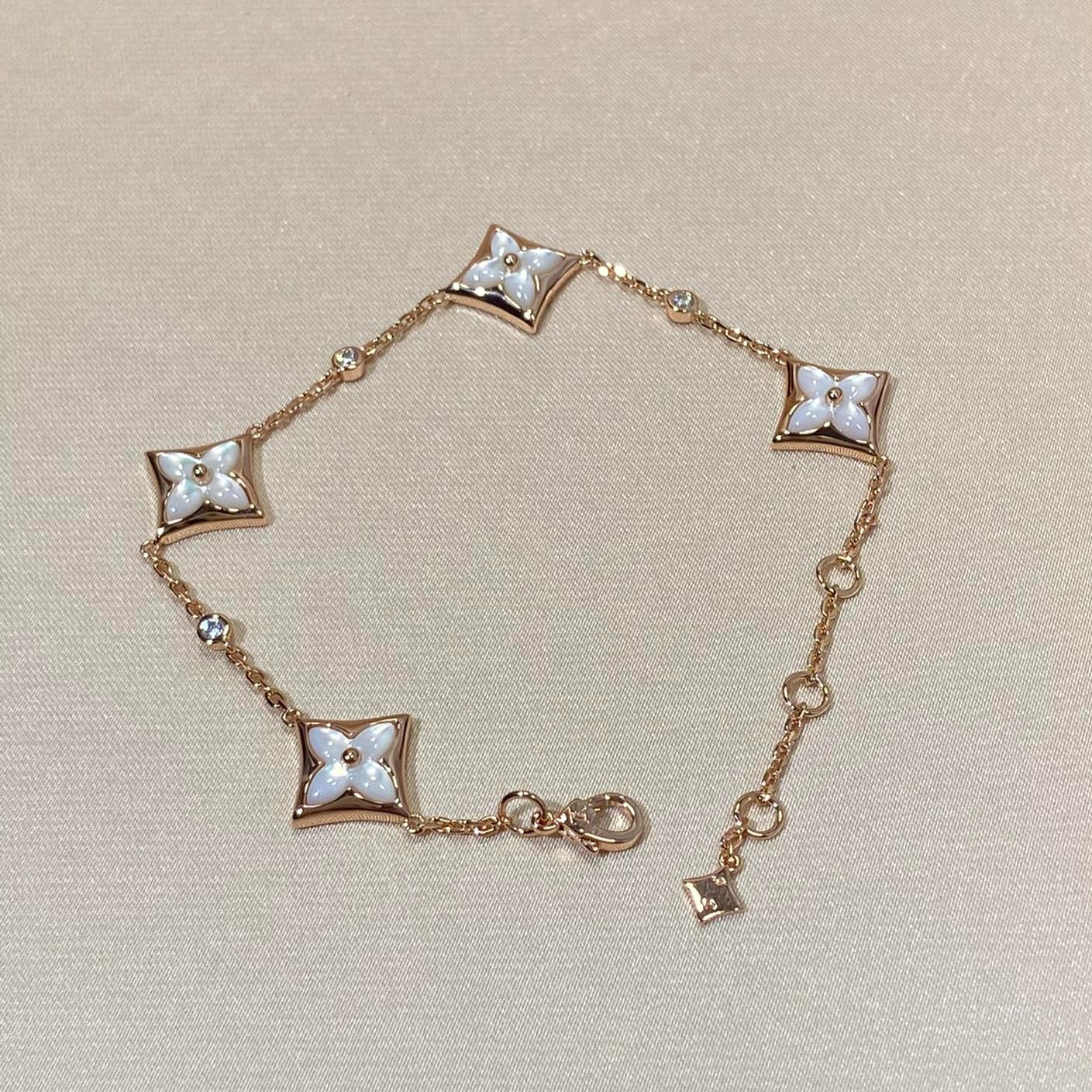 [Louis vuitton]STAR 4 MOTIF MOP DIAMOND PINK GOLD BRACELET