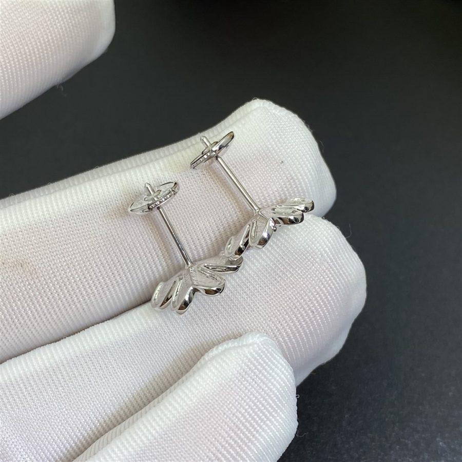 [Van Cleef & Arpels]FRIVOLE MINI SILVER FLOWER EARRINGS