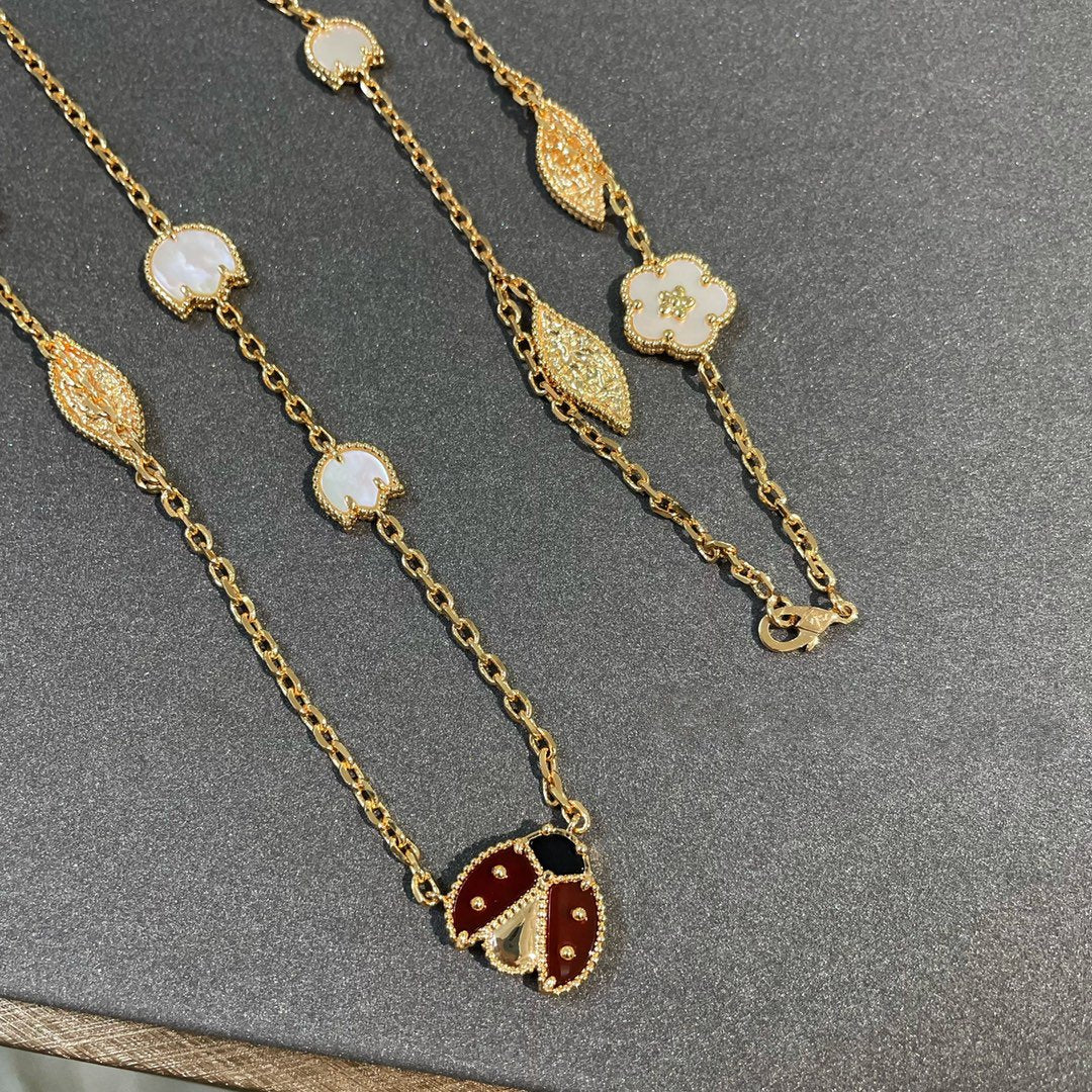 [Van Cleef & Arpels]LUCKY SPRING 15 MOTIFS GOLD NECKLACE
