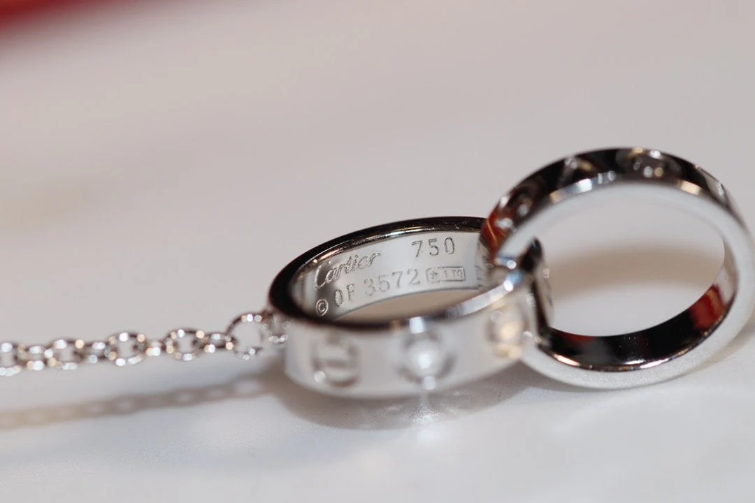 [Cartier]LOVE NECKLACE PINK GOLD AND SILVER