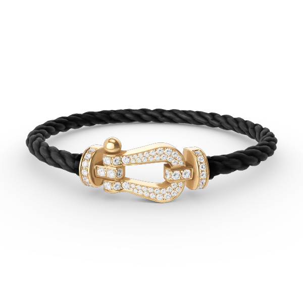 [Fred]FORCE LARGE HORSESHOE FULL DIAMOND BRACELET GOLD