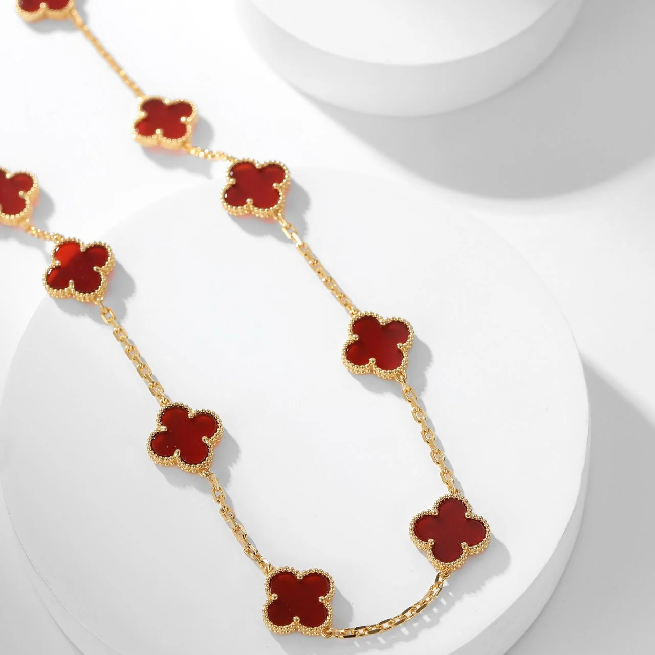 [Van Cleef & Arpels] 10 MOTIFS CARNELIAN NECKLACE