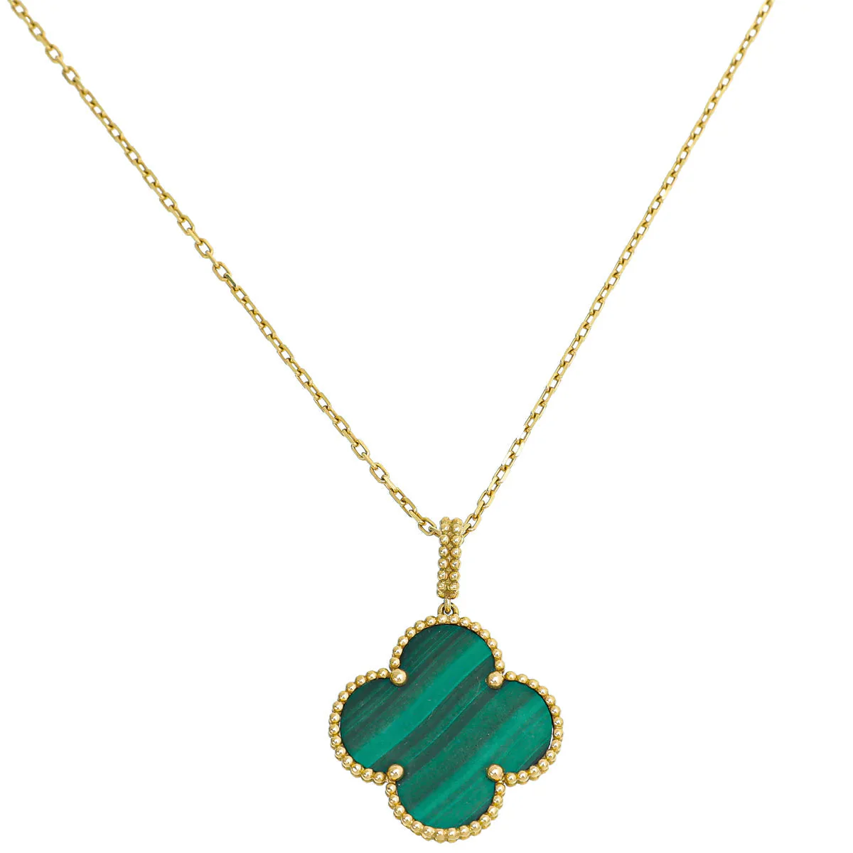 [Van Cleef & Arpels] 25MM MALACHITE GOLD NECKLACE