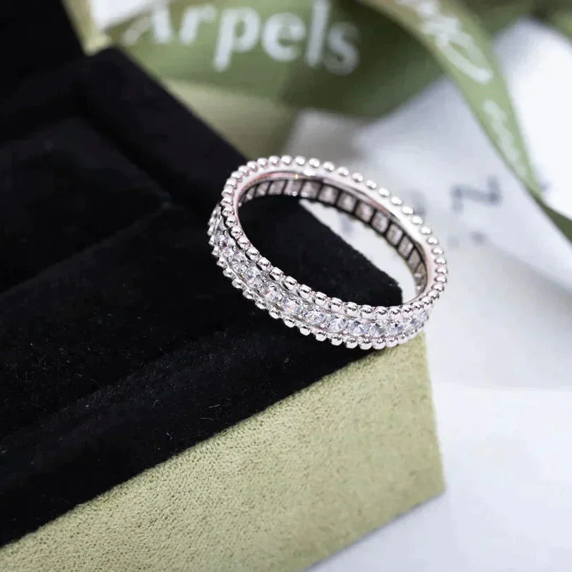 [Van Cleef & Arpels]PERLEE DIAMOND SILVER RING
