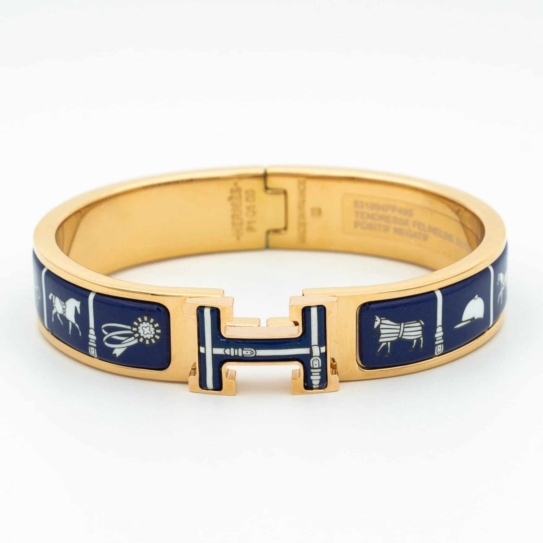 [Hermes]H BRACELET BLUE CERAMIC