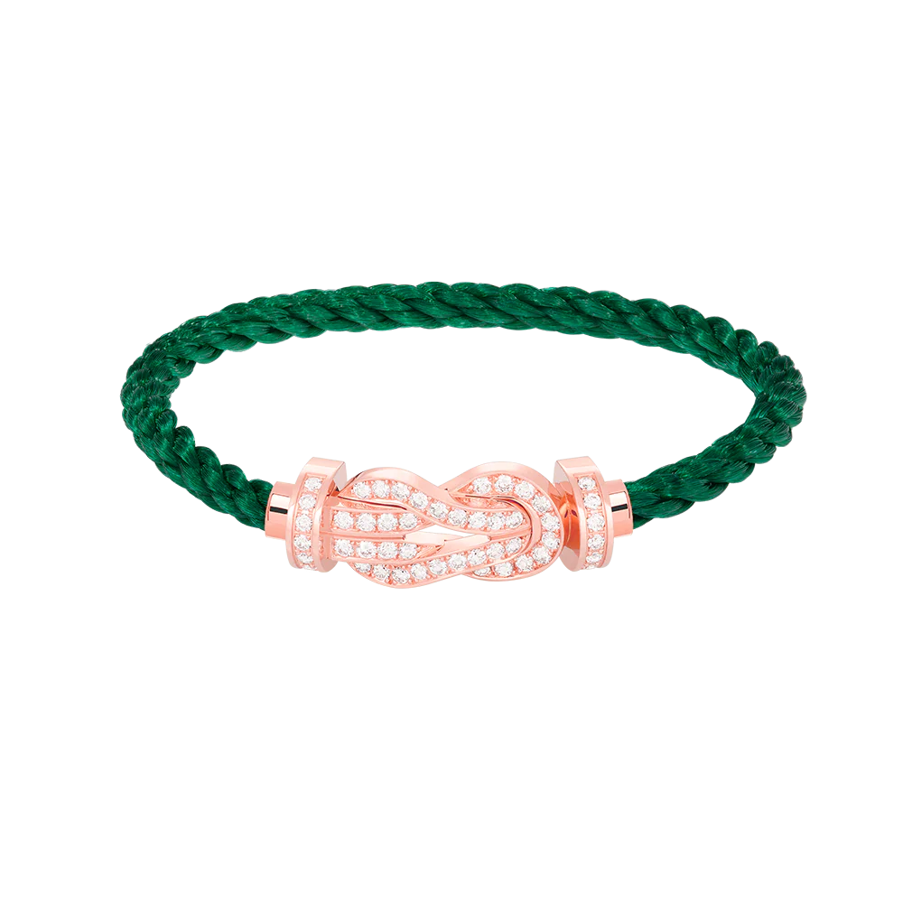 [Fred]CHANCE LARGE 8 FIGURE BUCKLE FULL DIAMOND BRACELET ROSE GOLD