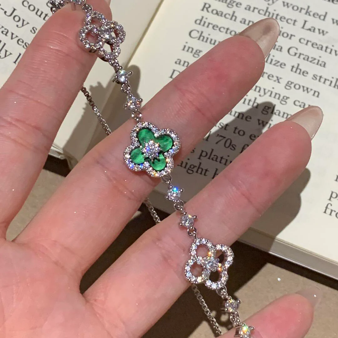 [Van Cleef & Arpels] 5 MOTIF PINK BLUE RED WHITE BRACELET