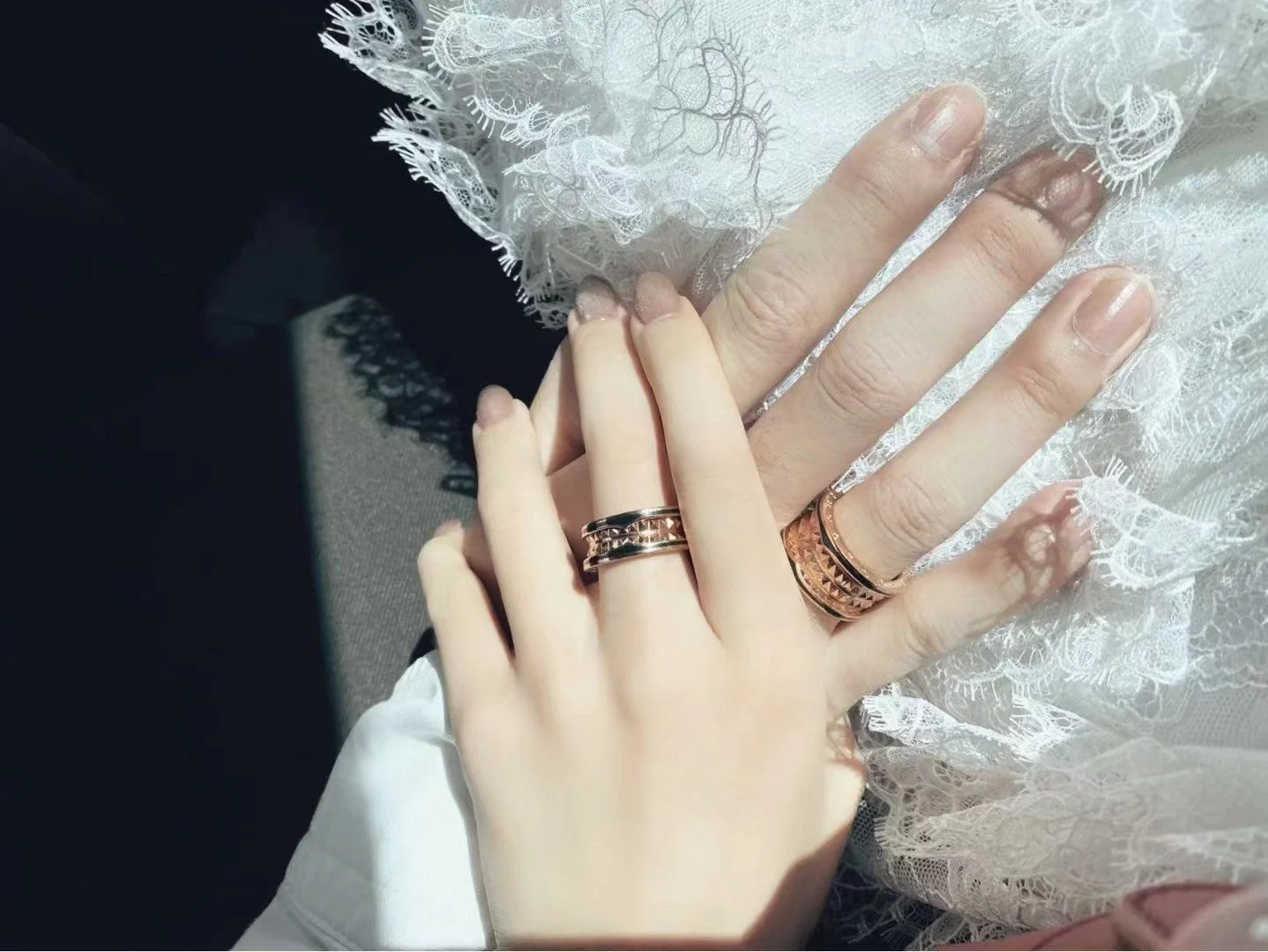 [Bulgari]ZERO 1 ROCK BLACK CERAMIC PINK GOLD LARGE MODEL