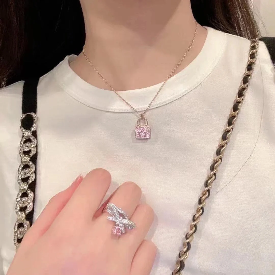 [Hermes]CONSTANCE PEDANT PURPLE DIAMOND NECKLACE